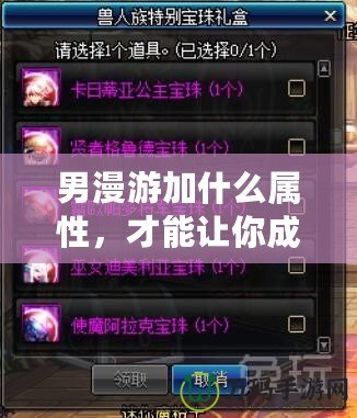 男漫游加什么屬性，才能讓你成為最強存在？
