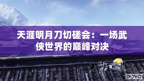 天涯明月刀切磋會(huì)：一場(chǎng)武俠世界的巔峰對(duì)決
