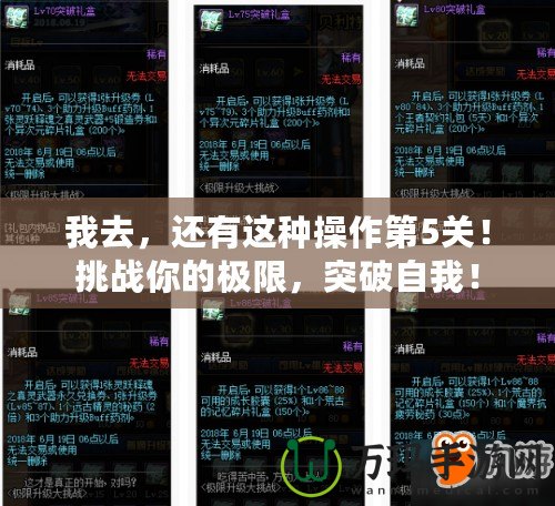 我去，還有這種操作第5關(guān)！挑戰(zhàn)你的極限，突破自我！