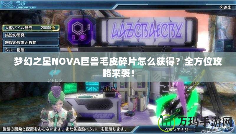 夢幻之星NOVA巨獸毛皮碎片怎么獲得？全方位攻略來襲！