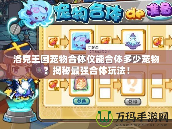 洛克王國寵物合體儀能合體多少寵物？揭秘最強合體玩法！