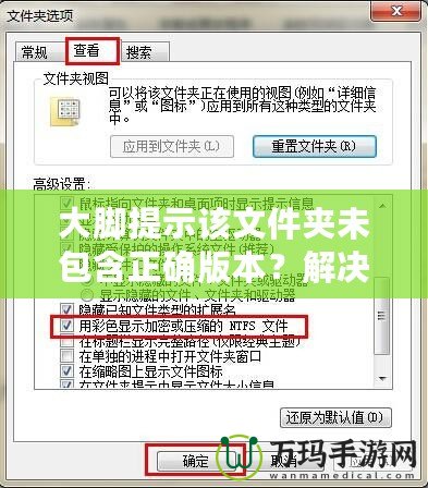 大腳提示該文件夾未包含正確版本？解決方案全解析，助你輕松應(yīng)對(duì)