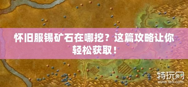 懷舊服錫礦石在哪挖？這篇攻略讓你輕松獲??！
