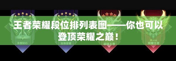 王者榮耀段位排列表圖——你也可以登頂榮耀之巔！
