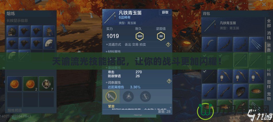 天諭流光技能搭配，讓你的戰(zhàn)斗更加閃耀！