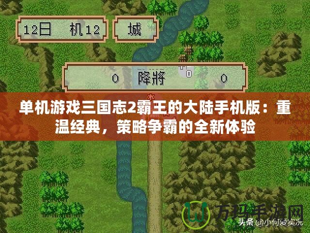單機(jī)游戲三國(guó)志2霸王的大陸手機(jī)版：重溫經(jīng)典，策略爭(zhēng)霸的全新體驗(yàn)