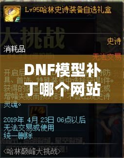 DNF模型補丁哪個網(wǎng)站好？選對平臺讓你的游戲體驗大不同