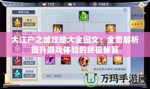 大江戶之城攻略大全圖文：全面解析提升游戲體驗(yàn)的終極秘笈
