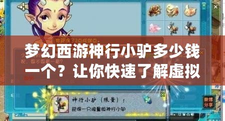 夢幻西游神行小驢多少錢一個？讓你快速了解虛擬世界的移動神器！