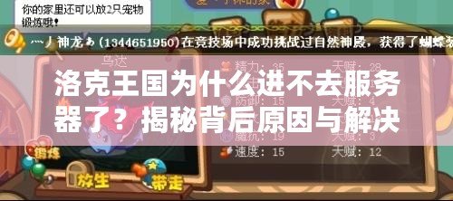 洛克王國為什么進不去服務(wù)器了？揭秘背后原因與解決方法