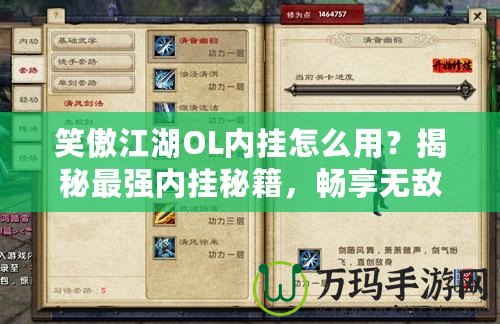 笑傲江湖OL內(nèi)掛怎么用？揭秘最強(qiáng)內(nèi)掛秘籍，暢享無敵快感！