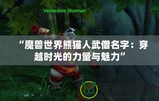 “魔獸世界熊貓人武僧名字：穿越時(shí)光的力量與魅力”