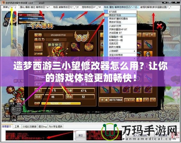 造夢(mèng)西游三小望修改器怎么用？讓你的游戲體驗(yàn)更加暢快！