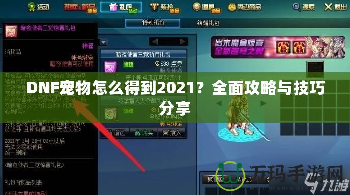 DNF寵物怎么得到2021？全面攻略與技巧分享