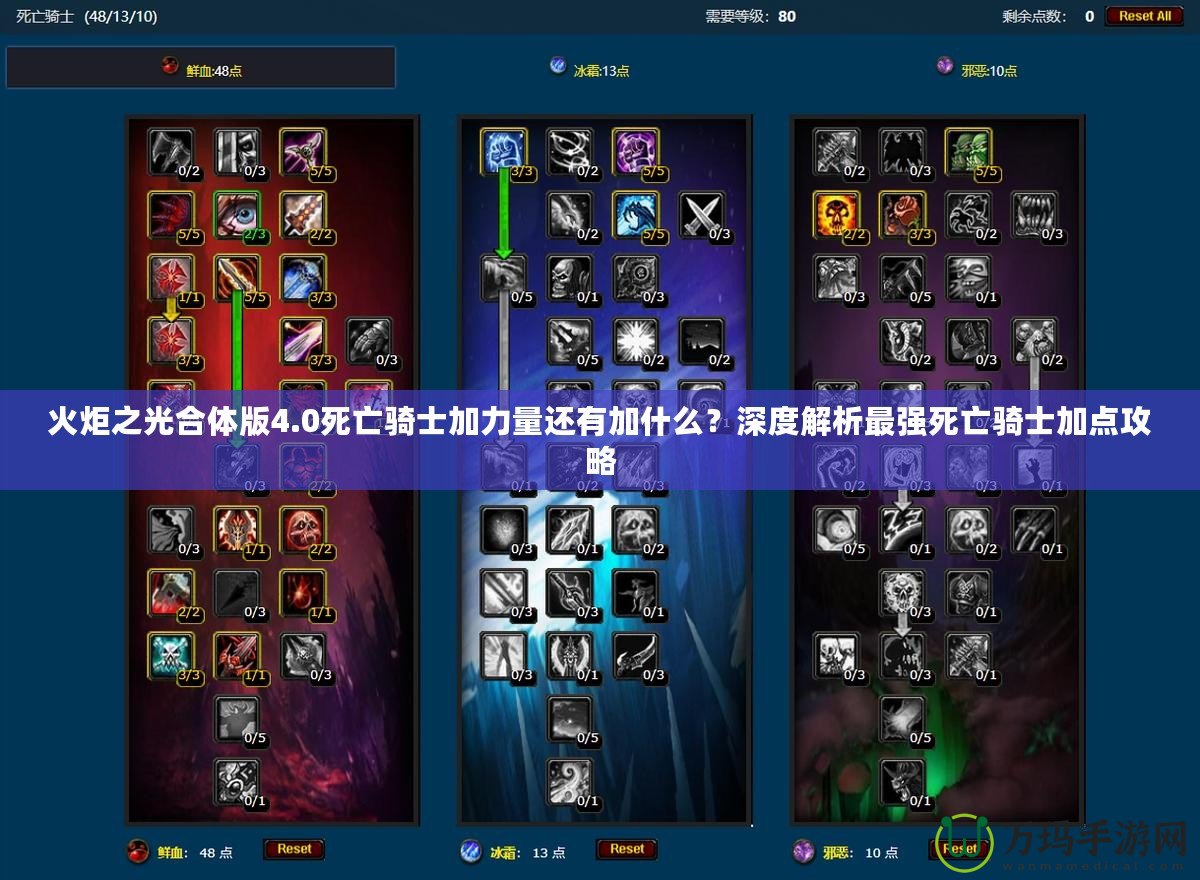 火炬之光合體版4.0死亡騎士加力量還有加什么？深度解析最強(qiáng)死亡騎士加點(diǎn)攻略