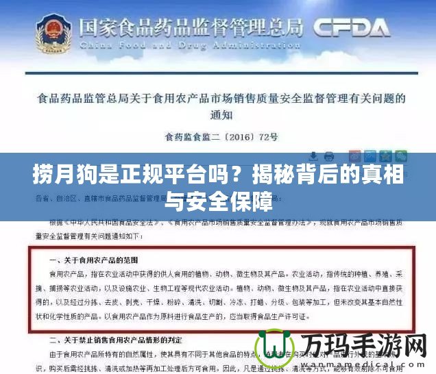 撈月狗是正規(guī)平臺(tái)嗎？揭秘背后的真相與安全保障