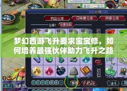 夢(mèng)幻西游飛升要求寶寶修，如何培養(yǎng)最強(qiáng)伙伴助力飛升之路？