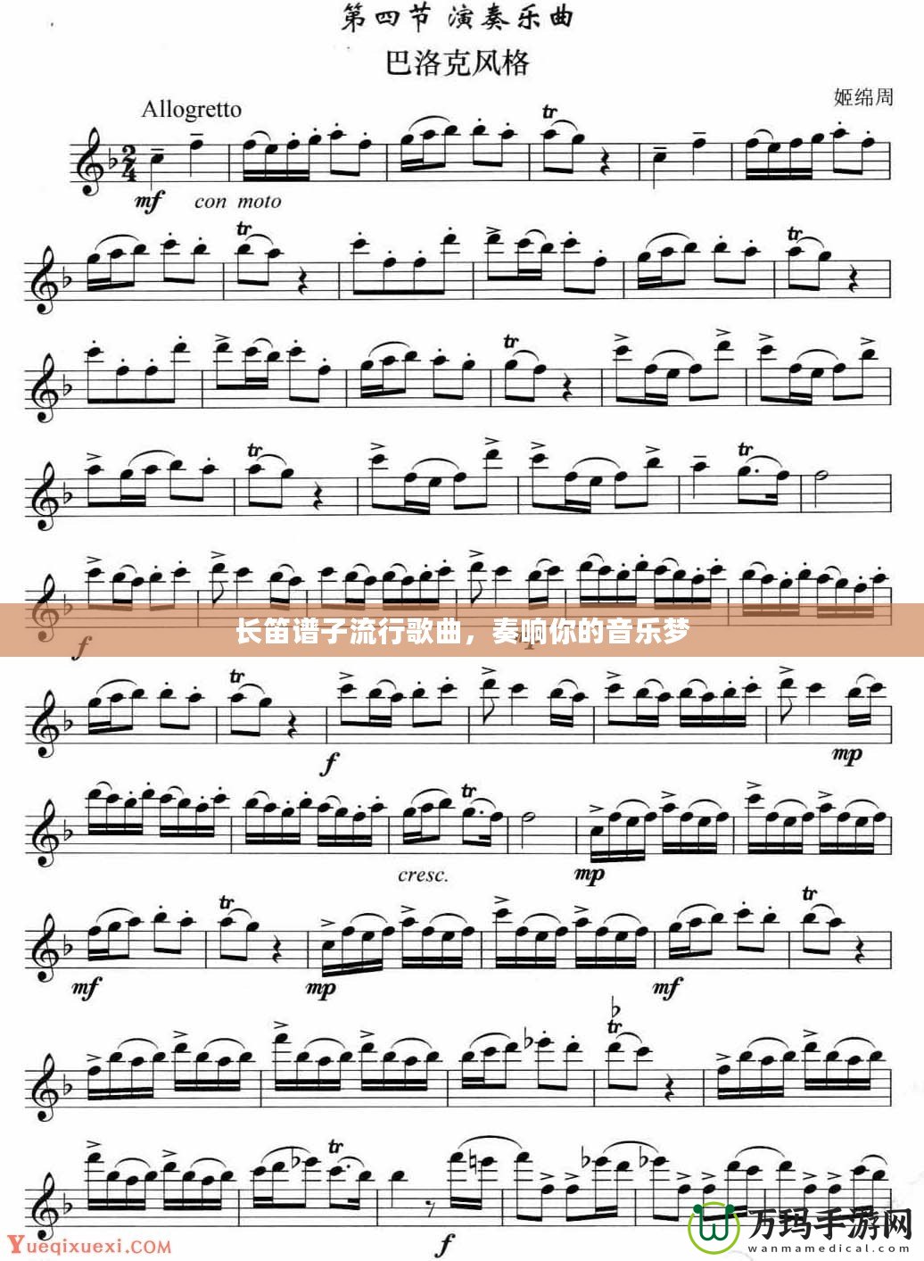 長笛譜子流行歌曲，奏響你的音樂夢