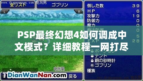PSP最終幻想4如何調(diào)成中文模式？詳細(xì)教程一網(wǎng)打盡！