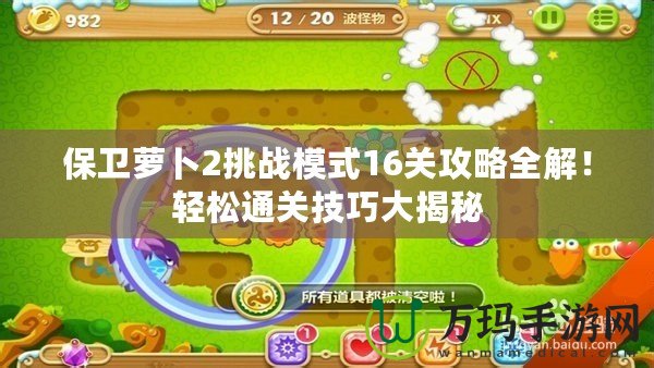 保衛(wèi)蘿卜2挑戰(zhàn)模式16關(guān)攻略全解！輕松通關(guān)技巧大揭秘