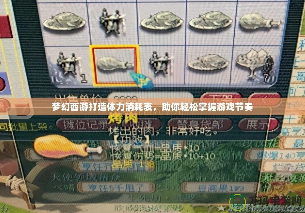 夢幻西游打造體力消耗表，助你輕松掌握游戲節(jié)奏