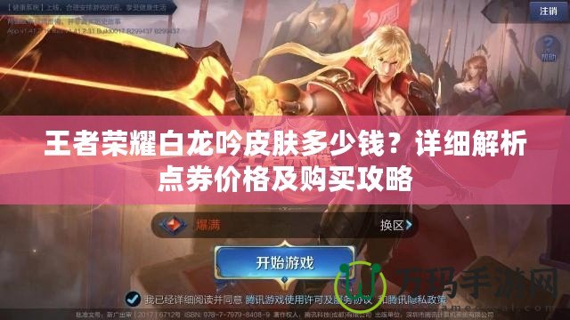 王者榮耀白龍吟皮膚多少錢？詳細解析點券價格及購買攻略
