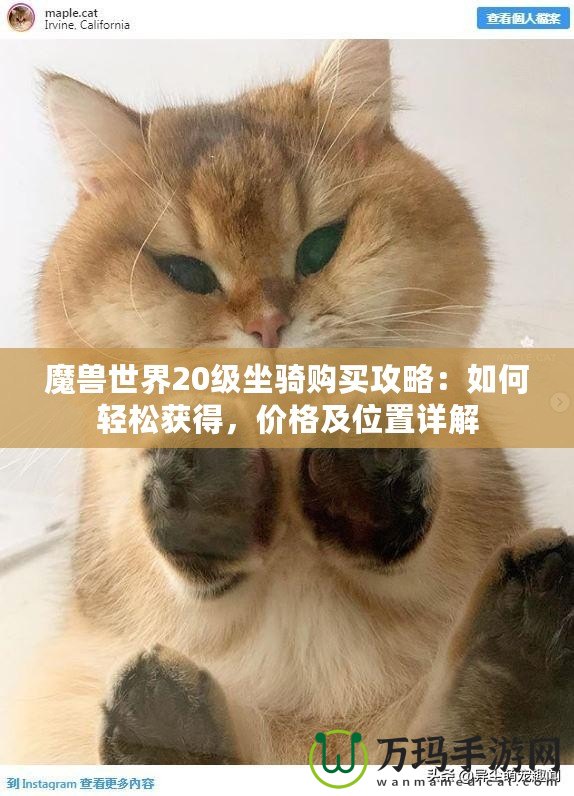 魔獸世界20級坐騎購買攻略：如何輕松獲得，價格及位置詳解