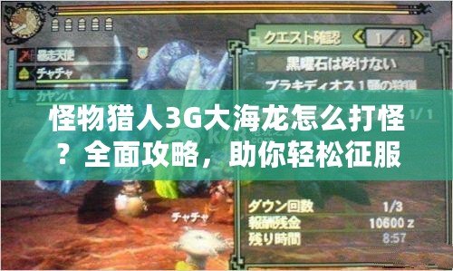 怪物獵人3G大海龍?jiān)趺创蚬郑咳婀ヂ?，助你輕松征服大海龍！