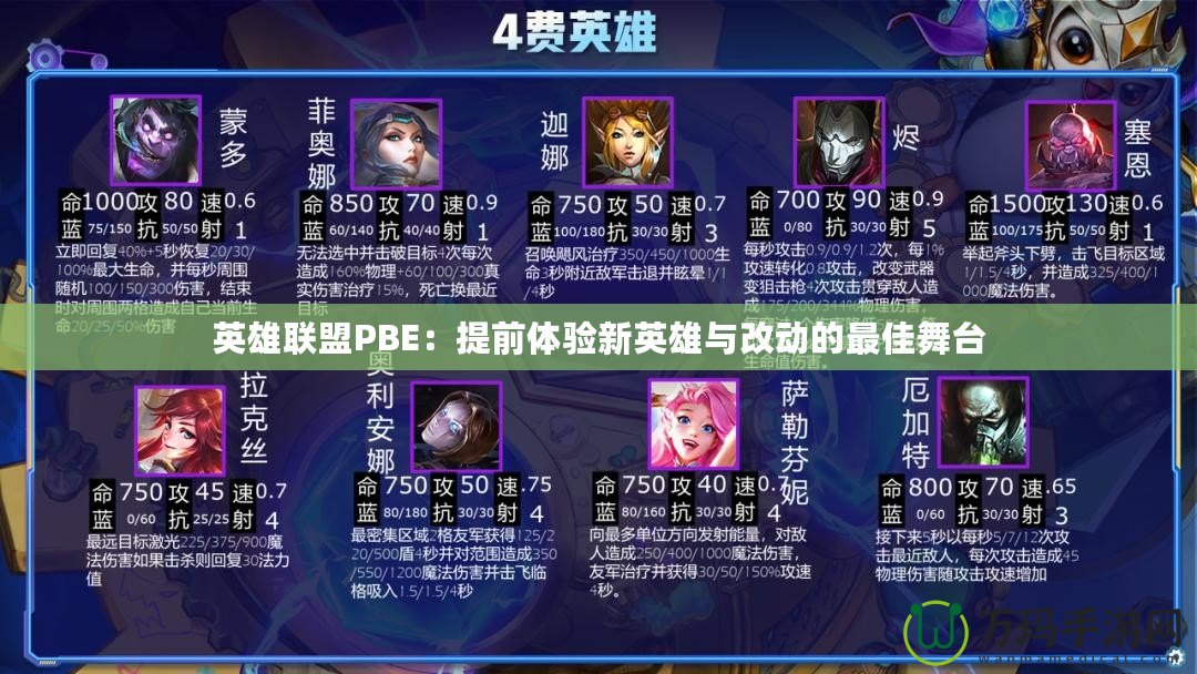 英雄聯(lián)盟PBE：提前體驗(yàn)新英雄與改動的最佳舞臺