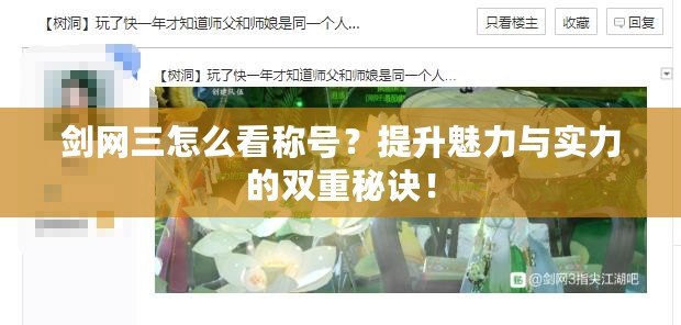劍網(wǎng)三怎么看稱號(hào)？提升魅力與實(shí)力的雙重秘訣！