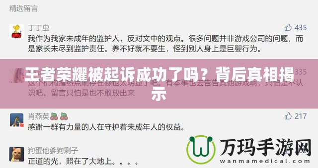 王者榮耀被起訴成功了嗎？背后真相揭示