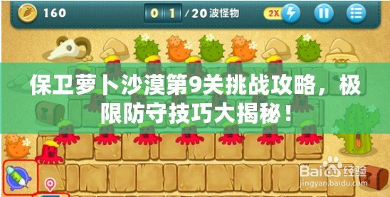 保衛(wèi)蘿卜沙漠第9關挑戰(zhàn)攻略，極限防守技巧大揭秘！
