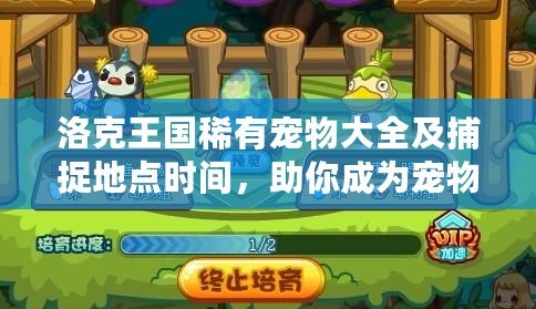 洛克王國稀有寵物大全及捕捉地點(diǎn)時間，助你成為寵物達(dá)人！