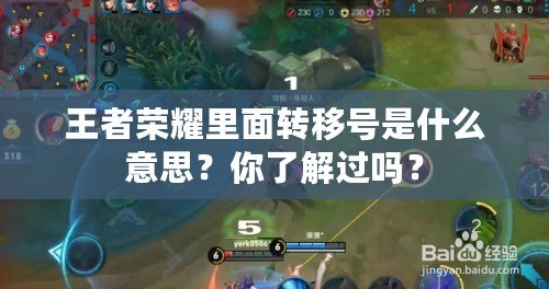 王者榮耀里面轉(zhuǎn)移號是什么意思？你了解過嗎？