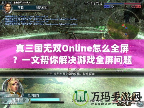 真三國無雙Online怎么全屏？一文幫你解決游戲全屏問題！