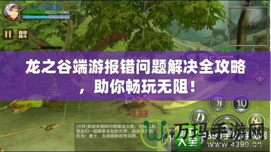 龍之谷端游報(bào)錯(cuò)問題解決全攻略，助你暢玩無阻！
