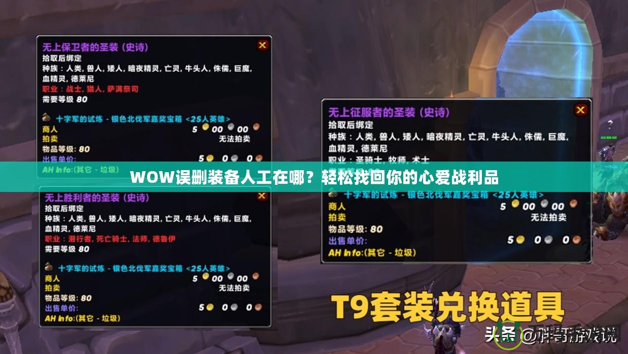 WOW誤刪裝備人工在哪？輕松找回你的心愛戰(zhàn)利品