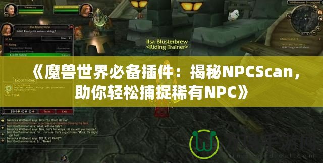 《魔獸世界必備插件：揭秘NPCScan，助你輕松捕捉稀有NPC》