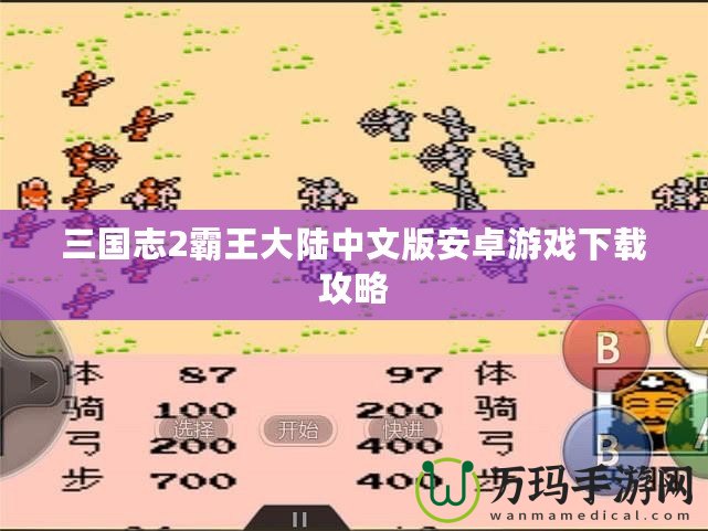 三國志2霸王大陸中文版安卓游戲下載攻略