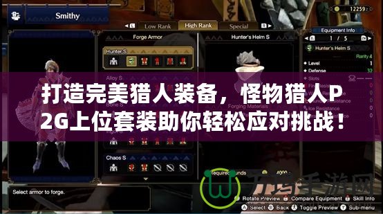 打造完美獵人裝備，怪物獵人P2G上位套裝助你輕松應(yīng)對挑戰(zhàn)！