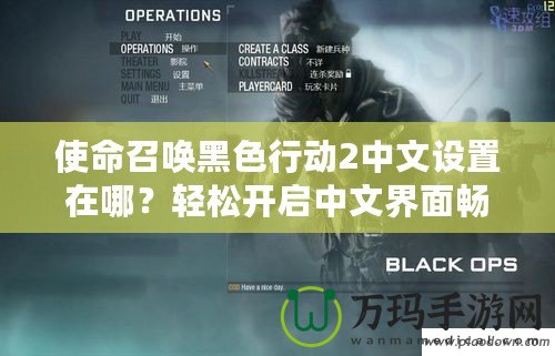 使命召喚黑色行動2中文設(shè)置在哪？輕松開啟中文界面暢享極致游戲體驗！