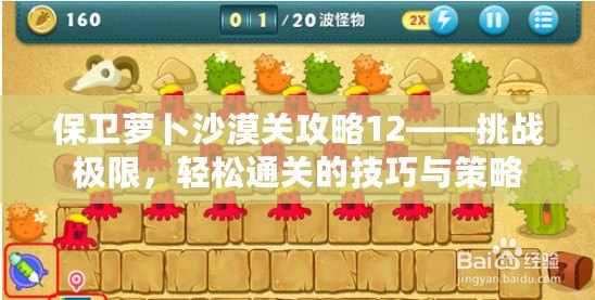 保衛(wèi)蘿卜沙漠關(guān)攻略12——挑戰(zhàn)極限，輕松通關(guān)的技巧與策略