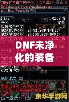 DNF未凈化的裝備是什么意思？探索裝備的神秘面紗，提升你的游戲體驗！
