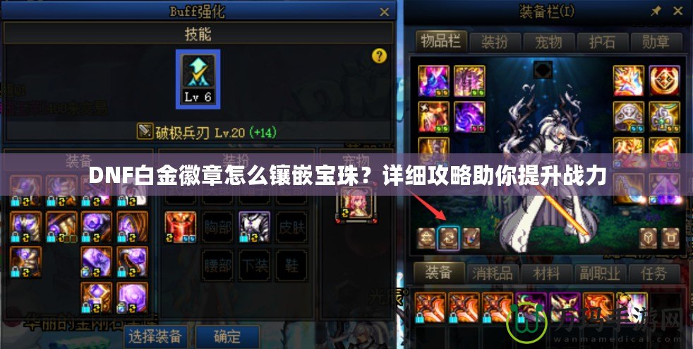 DNF白金徽章怎么鑲嵌寶珠？詳細(xì)攻略助你提升戰(zhàn)力