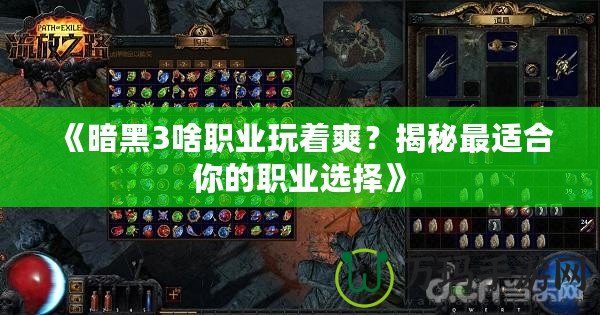 《暗黑3啥職業(yè)玩著爽？揭秘最適合你的職業(yè)選擇》