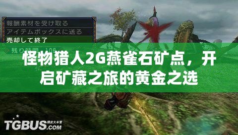 怪物獵人2G燕雀石礦點(diǎn)，開(kāi)啟礦藏之旅的黃金之選