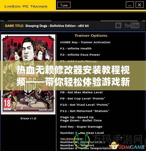 熱血無(wú)賴修改器安裝教程視頻——帶你輕松體驗(yàn)游戲新樂(lè)趣