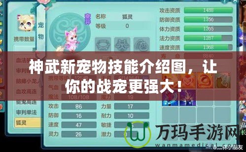 神武新寵物技能介紹圖，讓你的戰(zhàn)寵更強(qiáng)大！
